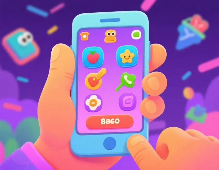 轻快移动端游戏界面示意